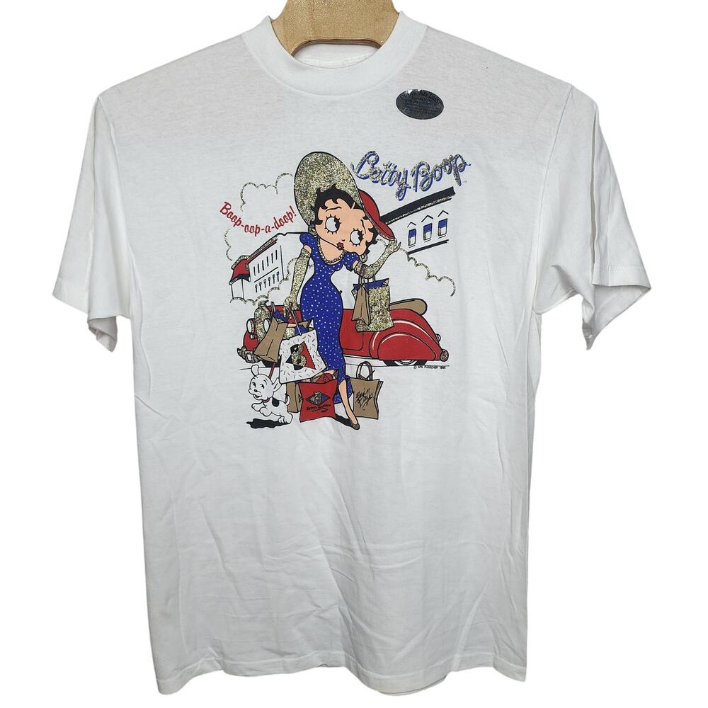 Vintage 90s Diamond Dust Betty Boop Shopping 1995 T Shirt